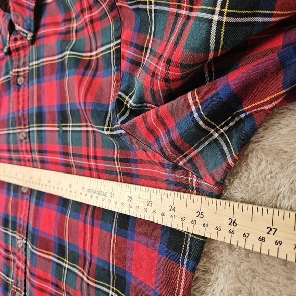 Ralph Lauren Classic Fit Plaid Shirt Red Blue Green Button-Down Men's Size L - Picture 4 of 10